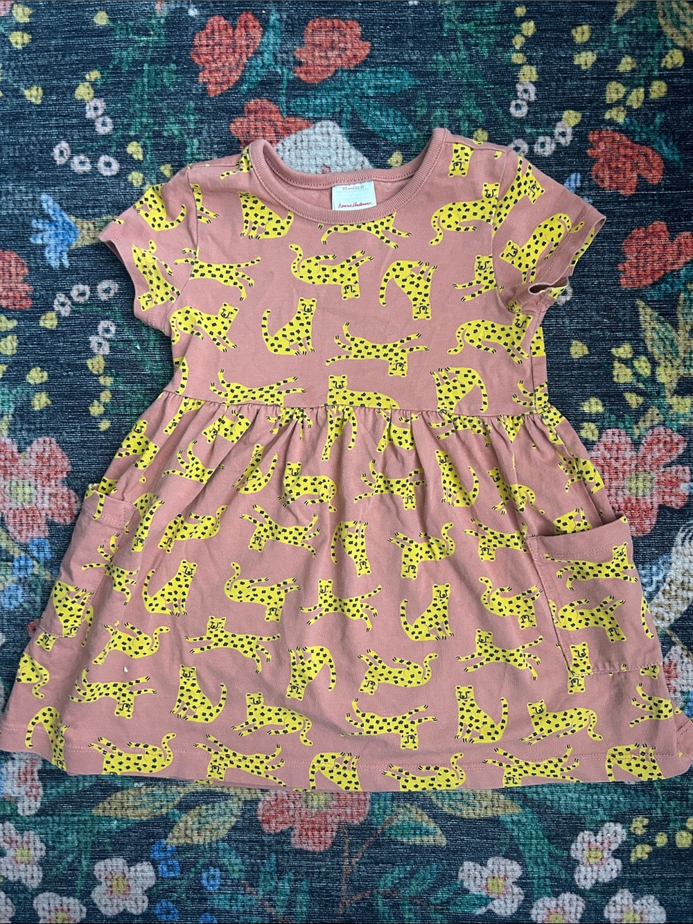 Hanna Andersson Leopard Short Sleeve Playground Dress, Size 3T